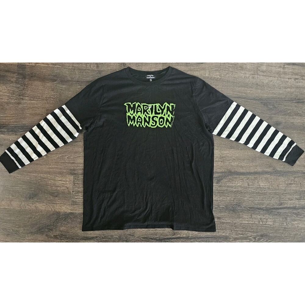 Dolls Kill x Marilyn Manson Long Sleeve Logo T-Shirt Size Size 2XL New